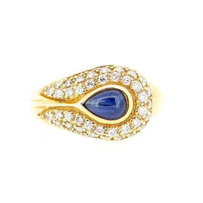 18ct Gold Sapphire & Diamond Dress Ring