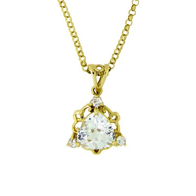 9ct Gold Cubic Zirconia Pendant